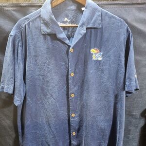 Tommy Bahama Kansas Jayhawks Button Up Short Sleeve Shirt